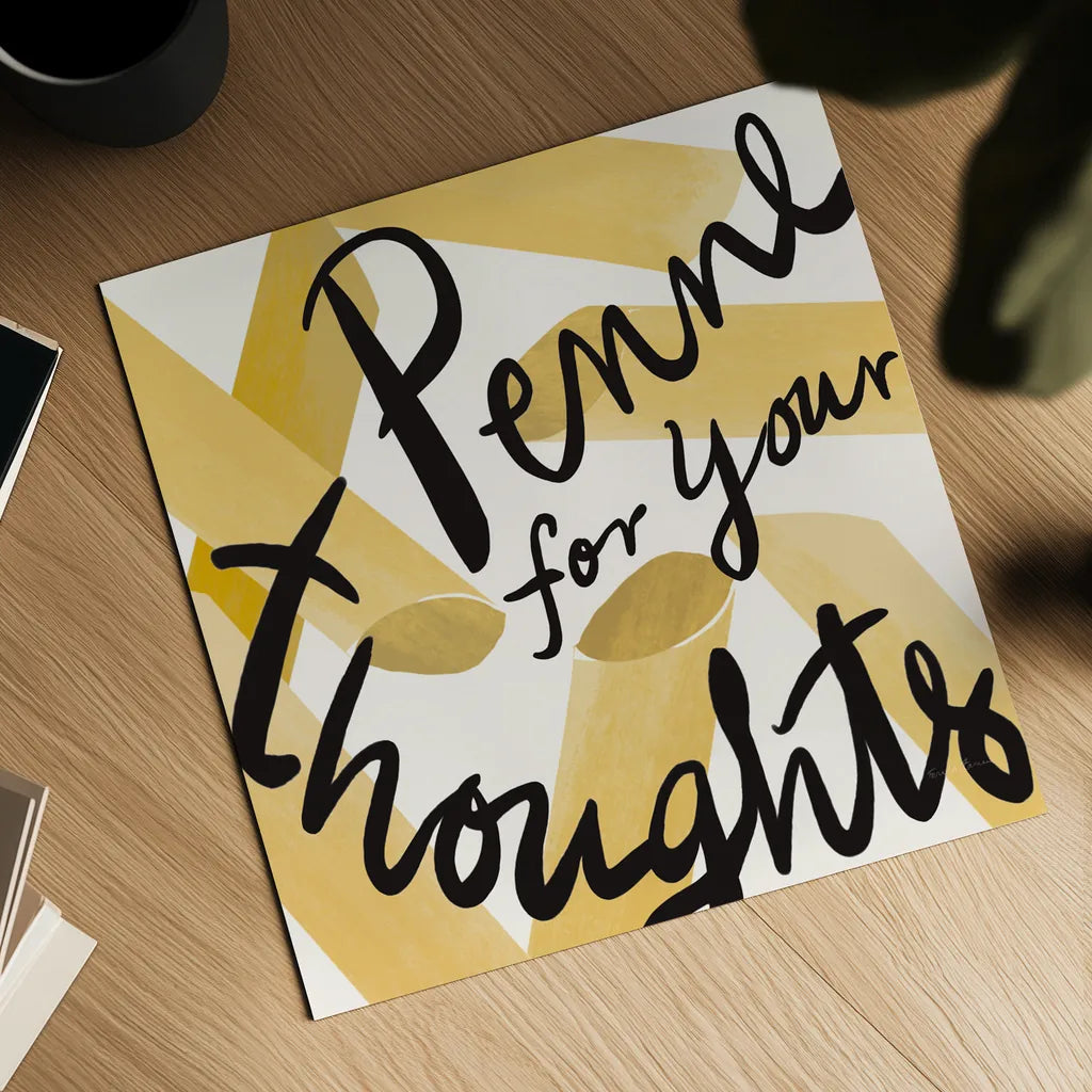 Pasta Italiana VIII by Farida Zaman. Shown as a detailed flat fine art print, highlighting archival giclee quality. Available as an archival giclee rolled canvas, fine art paper, or poster print. SKU 90363a.