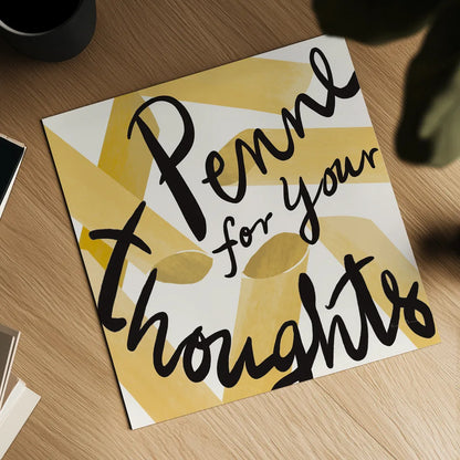 Pasta Italiana VIII by Farida Zaman. Shown as a detailed flat fine art print, highlighting archival giclee quality. Available as an archival giclee rolled canvas, fine art paper, or poster print. SKU 90363a.