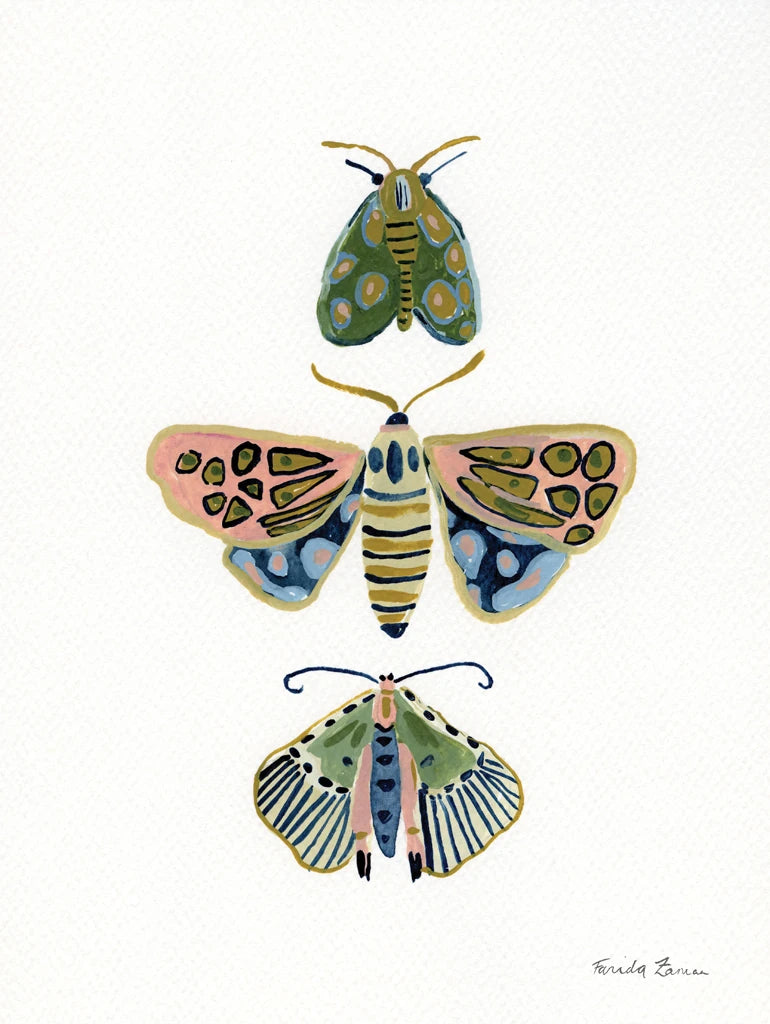 Pastel Moths II by Farida Zaman