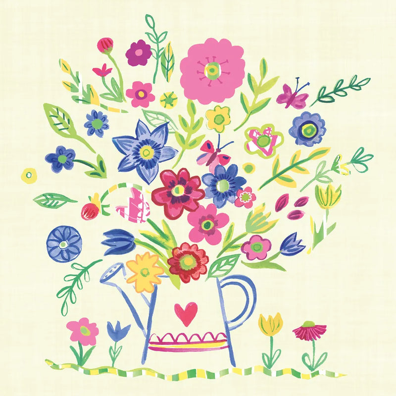Pastel Summer Florals III by Farida Zaman. SKU 33057a. Archival Giclee Fine art print for wall decor.