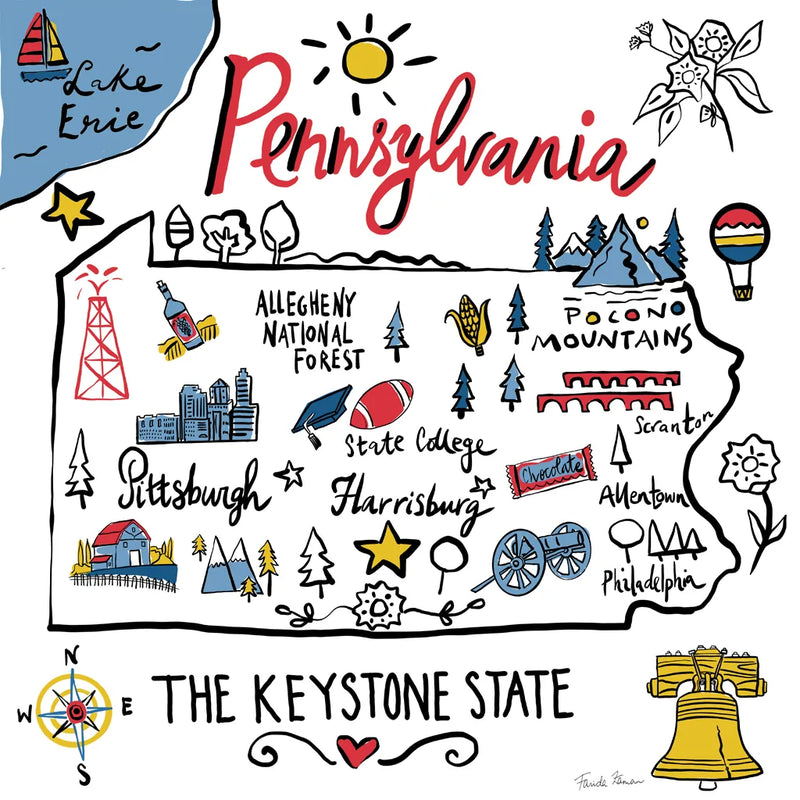 Pennsylvania by Farida Zaman. SKU 87830a. Archival Giclee Fine art print for wall decor.