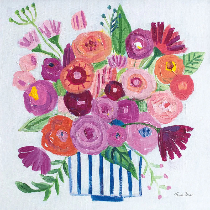 Pink Blossoms II by Farida Zaman. SKU 60943a. Archival Giclee Fine art print for wall decor.