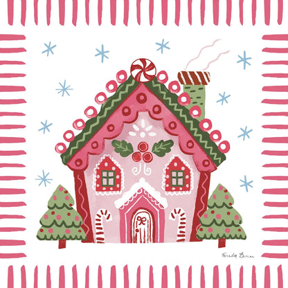 Pink Gingerbread I by Farida Zaman. SKU 100040a. Archival Giclee Fine art print for wall decor.