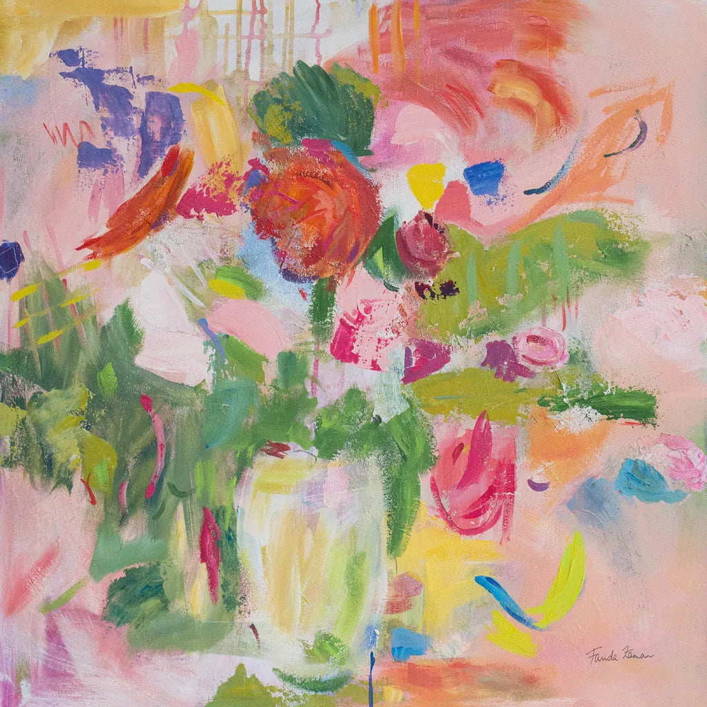 Pink Impressionism by Farida Zaman. SKU 38720a. Archival Giclee Fine art print for wall decor.