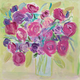 Pink Roses Flower by Farida Zaman. SKU 32561a. Archival Giclee Fine art print for wall decor.