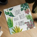 Plant Home III by Farida Zaman. Shown as a detailed flat fine art print, highlighting archival giclee quality. Available as an archival giclee rolled canvas, fine art paper, or poster print. SKU 70162a.