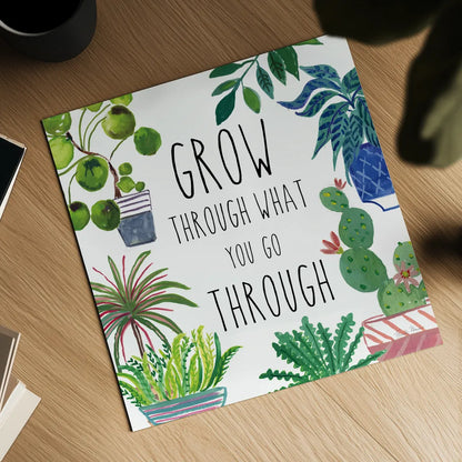 Plant Home IV by Farida Zaman. Shown as a detailed flat fine art print, highlighting archival giclee quality. Available as an archival giclee rolled canvas, fine art paper, or poster print. SKU 70163a.