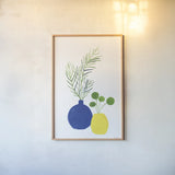 Potted I Crop by Farida Zaman. shown as a paper print in a natural frame. Available as a archival giclee rolled canvas, fine art paper, or poster print. SKU 65388h.