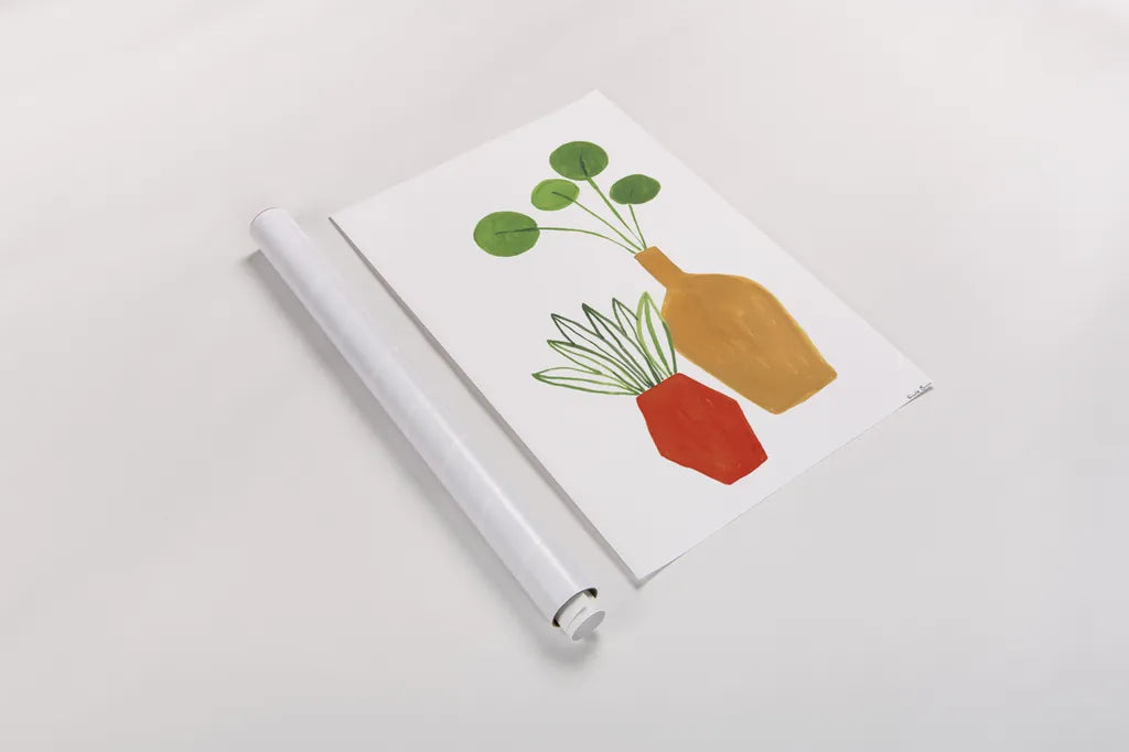 Potted II Crop by Farida Zaman. shown as a rolled paper print. Available as archival giclee rolled canvas, fine art paper, or poster print. SKU 65389h.