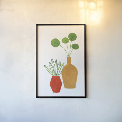 Potted II Crop by Farida Zaman. shown as a paper print in a black flame. Available as a archival giclee rolled canvas, fine art paper, or poster print. SKU 65389h.