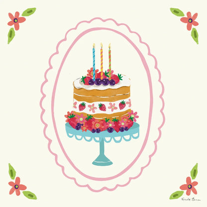 Pretty Cake I by Farida Zaman. SKU 101158a. Archival Giclee Fine art print for wall decor.