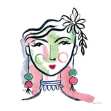 Pretty Faces I by Farida Zaman. SKU 59730a. Archival Giclee Fine art print for wall decor.