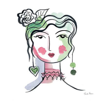 Pretty Faces II by Farida Zaman. SKU 59731a. Archival Giclee Fine art print for wall decor.
