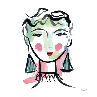Pretty Faces III by Farida Zaman. SKU 59732a. Archival Giclee Fine art print for wall decor.