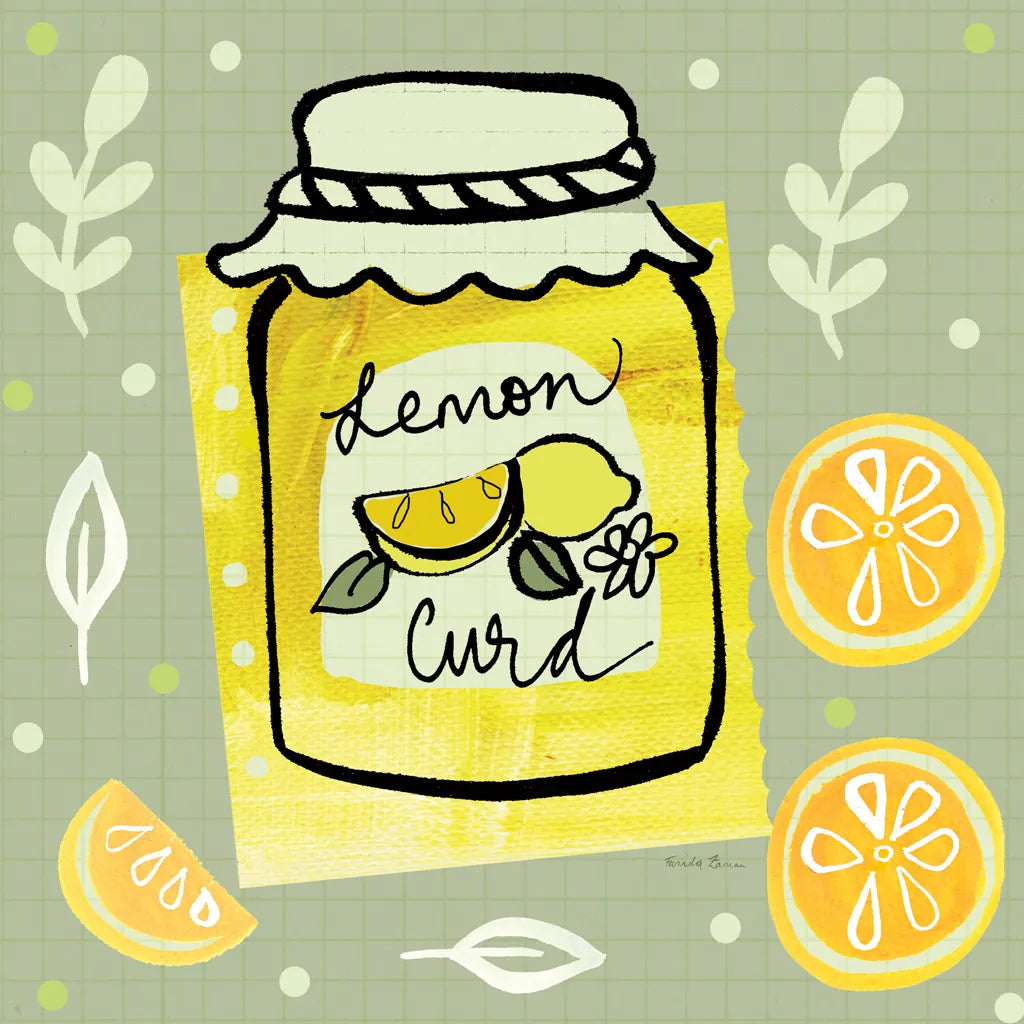 Pretty Jams and Jellies III by Farida Zaman. SKU 47680a. Archival Giclee Fine art print for wall decor.