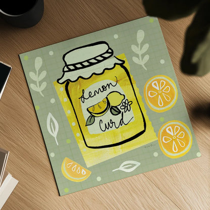Pretty Jams and Jellies III by Farida Zaman. Shown as a detailed flat fine art print, highlighting archival giclee quality. Available as an archival giclee rolled canvas, fine art paper, or poster print. SKU 47680a.
