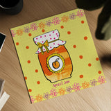 Pretty Jams and Jellies IV by Farida Zaman. Shown as a detailed flat fine art print, highlighting archival giclee quality. Available as an archival giclee rolled canvas, fine art paper, or poster print. SKU 47681a.