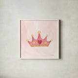 Pretty Princess Crown by Farida Zaman. Shown in a crisp white glass frame for a clean and minimalist style. Available as an archival giclee rolled canvas, fine art paper, or poster print. SKU 90002a.