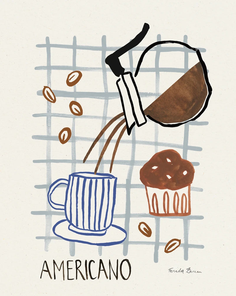 Quirky Coffee I by Farida Zaman
