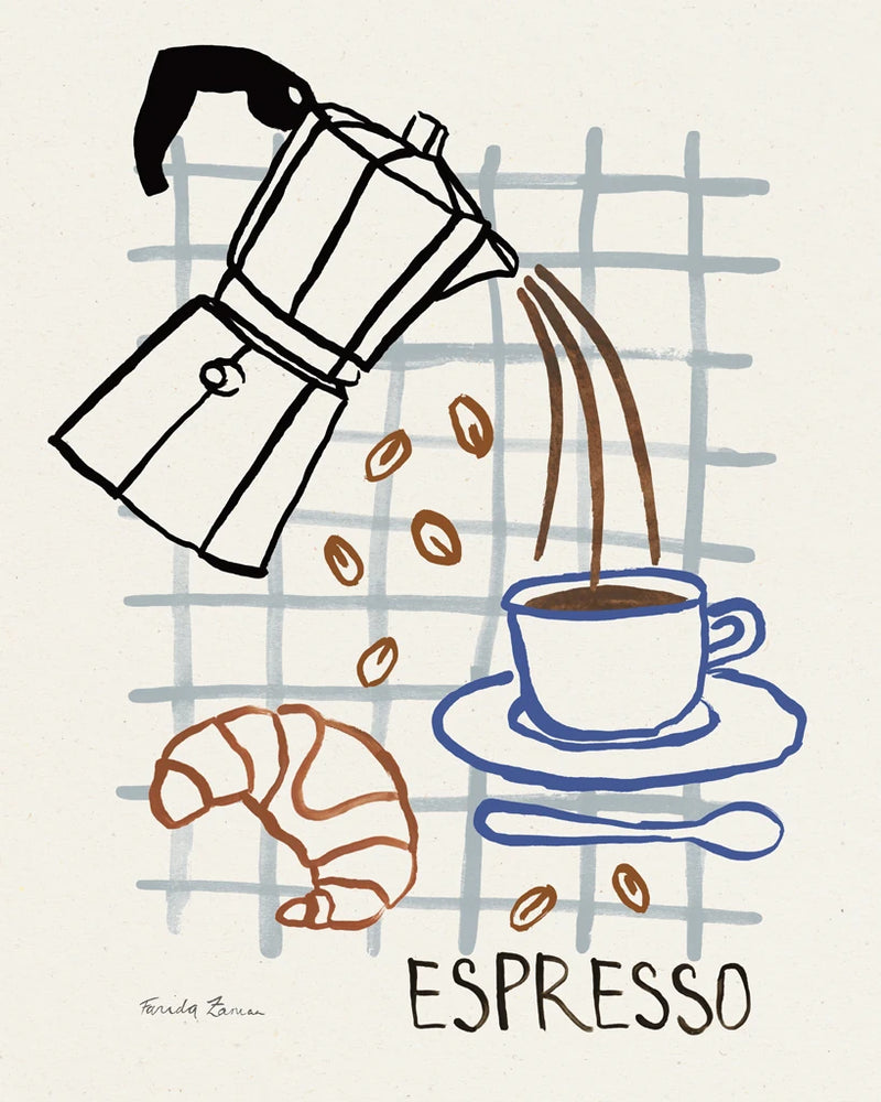 Quirky Coffee II by Farida Zaman