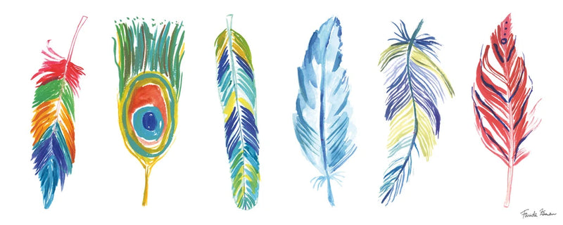 Rainbow Feathers I by Farida Zaman