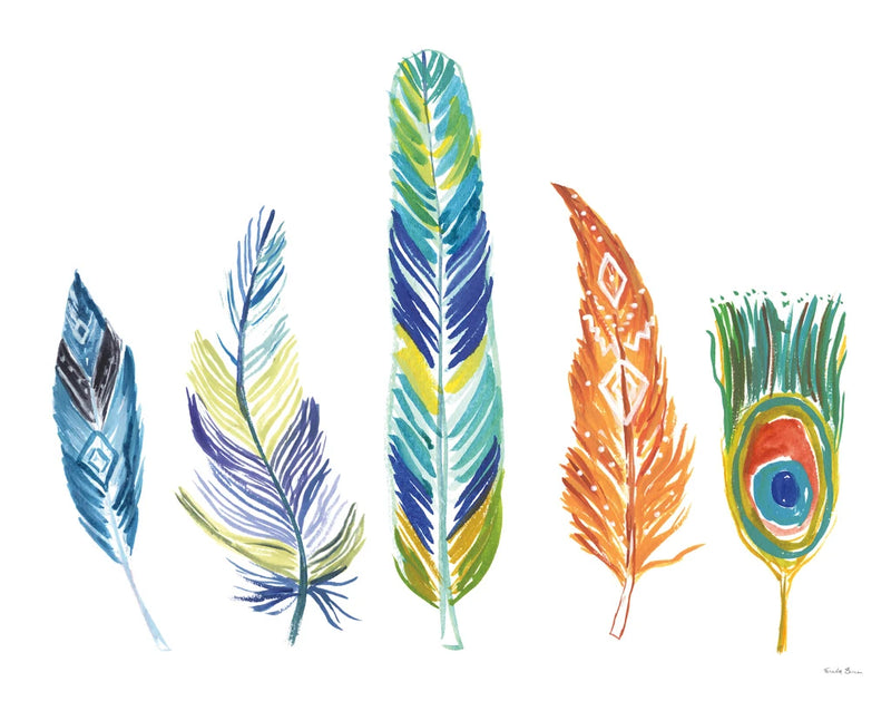Rainbow Feathers III by Farida Zaman