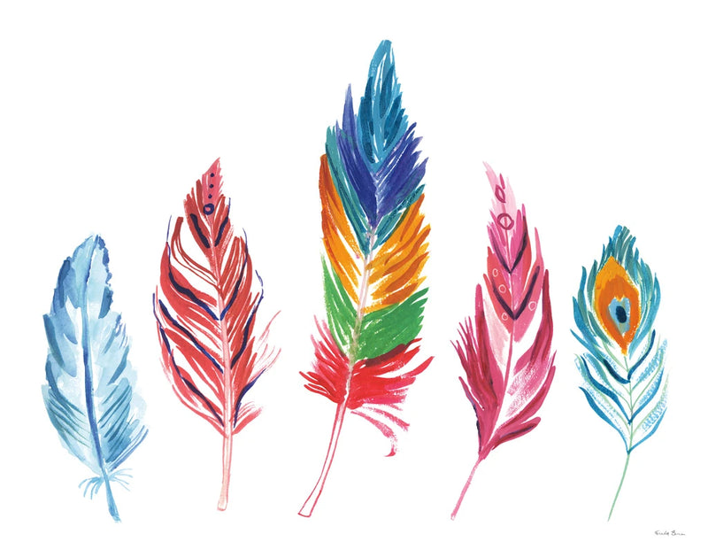 Rainbow Feathers IV by Farida Zaman
