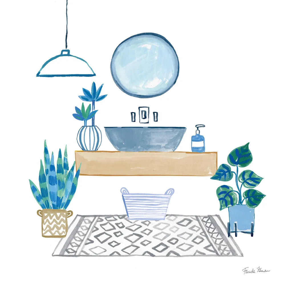 Relax I  by Farida Zaman. SKU 62671a. Archival Giclee Fine art print for wall decor.