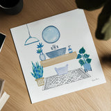 Relax I  by Farida Zaman. Shown as a detailed flat fine art print, highlighting archival giclee quality. Available as an archival giclee rolled canvas, fine art paper, or poster print. SKU 62671a.