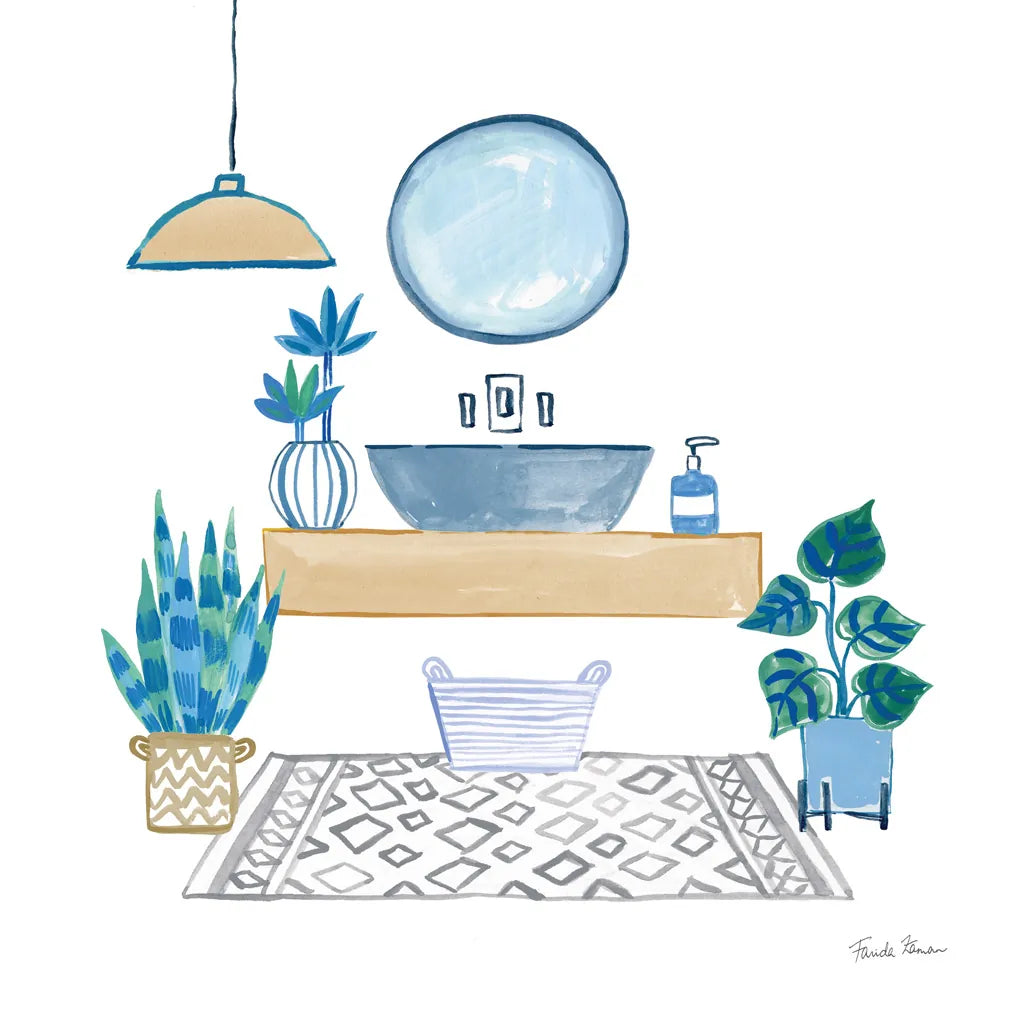 Relax I Tan by Farida Zaman. SKU 64791a. Archival Giclee Fine art print for wall decor.