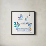 Relax II by Farida Zaman. Shown in a sleek black glass frame for a contemporary gallery look. Available as an archival giclee rolled canvas, fine art paper, or poster print. SKU 62672a.