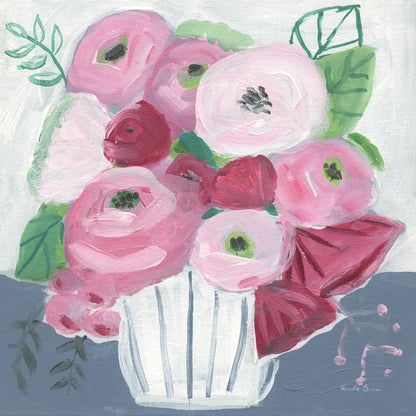 Romance Bouquet by Farida Zaman. SKU 96320a. Archival Giclee Fine art print for wall decor.