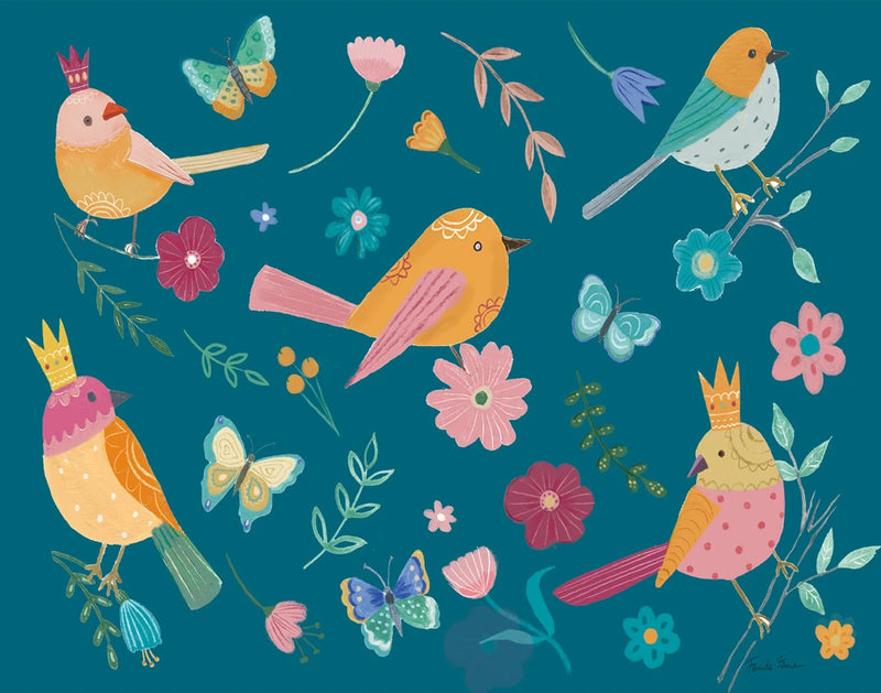 Royal Birds I Blue by Farida Zaman
