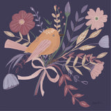 Royal Birds II Purple by Farida Zaman. SKU 71471a. Archival Giclee Fine art print for wall decor.