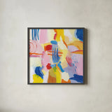 Salsa by Farida Zaman. Shown in a sleek black glass frame for a contemporary gallery look. Available as an archival giclee rolled canvas, fine art paper, or poster print. SKU 98748a.