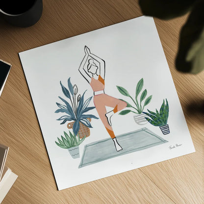 Self Care III by Farida Zaman. Shown as a detailed flat fine art print, highlighting archival giclee quality. Available as an archival giclee rolled canvas, fine art paper, or poster print. SKU 63744a.