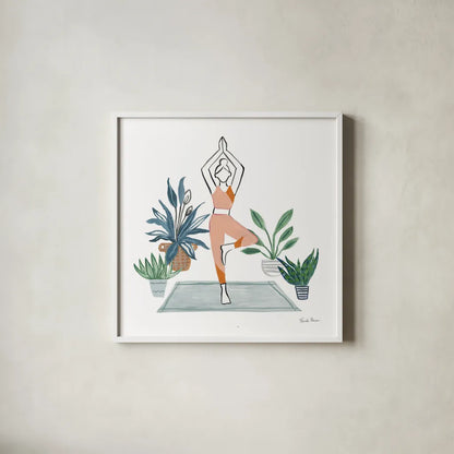 Self Care III by Farida Zaman. Shown in a crisp white glass frame for a clean and minimalist style. Available as an archival giclee rolled canvas, fine art paper, or poster print. SKU 63744a.