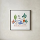 Self Care IV by Farida Zaman. Shown in a sleek black glass frame for a contemporary gallery look. Available as an archival giclee rolled canvas, fine art paper, or poster print. SKU 63745a.