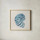 Simple Shore III by Farida Zaman. Shown in a natural wood glass frame for a timeless modern aesthetic. Available as an archival giclee rolled canvas, fine art paper, or poster print. SKU 99251a.