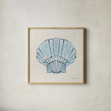 Simple Shore IV by Farida Zaman. Shown in a natural wood glass frame for a timeless modern aesthetic. Available as an archival giclee rolled canvas, fine art paper, or poster print. SKU 99252a.