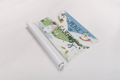 Snowman Snowday I by Farida Zaman. shown as a rolled paper print. Available as archival giclee rolled canvas, fine art paper, or poster print. SKU 73376i.