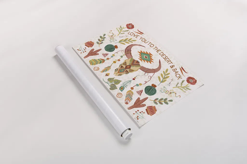 Southwest Vibes I by Farida Zaman. shown as a rolled paper print. Available as archival giclee rolled canvas, fine art paper, or poster print. SKU 64511i.