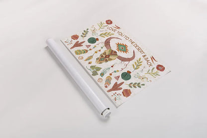 Southwest Vibes I by Farida Zaman. shown as a rolled paper print. Available as archival giclee rolled canvas, fine art paper, or poster print. SKU 64511i.