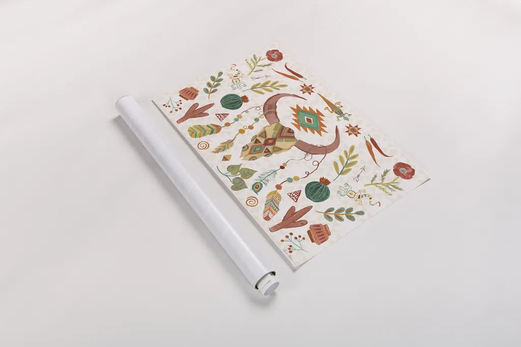 Southwest Vibes I No Words by Farida Zaman. shown as a rolled paper print. Available as archival giclee rolled canvas, fine art paper, or poster print. SKU 68756i.