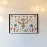 Southwest Vibes I No Words by Farida Zaman. shown as a paper print in a black flame. Available as a archival giclee rolled canvas, fine art paper, or poster print. SKU 68756i.