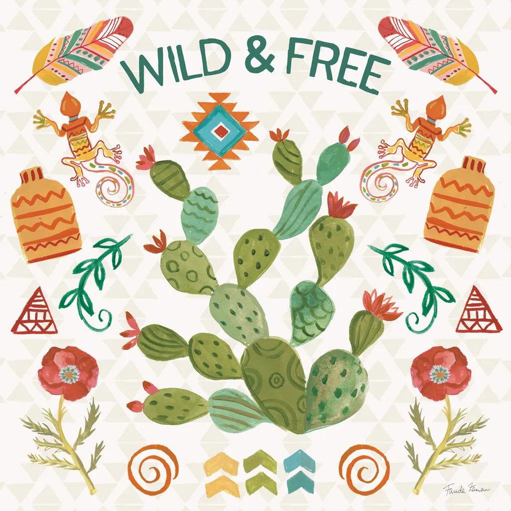 Southwest Vibes III by Farida Zaman. SKU 64513a. Archival Giclee Fine art print for wall decor.