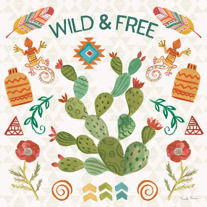 Southwest Vibes III by Farida Zaman. SKU 64513a. Archival Giclee Fine art print for wall decor.