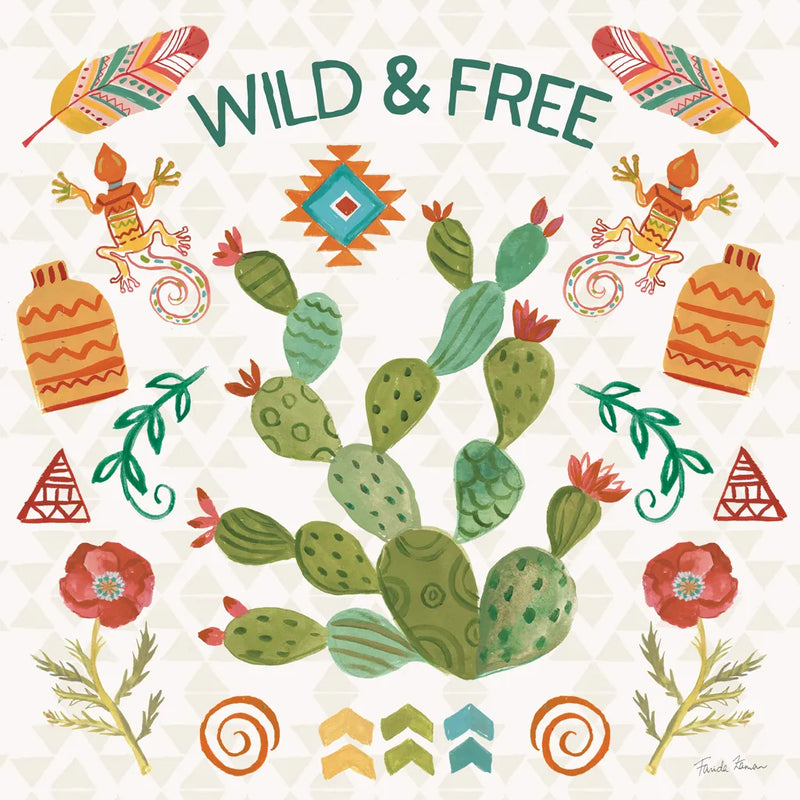 Southwest Vibes III by Farida Zaman. SKU 64513a. Archival Giclee Fine art print for wall decor.