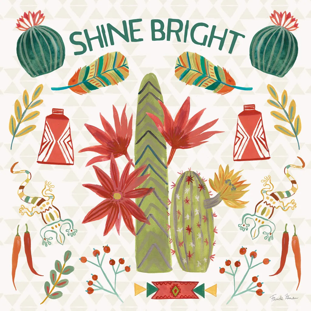 Southwest Vibes IV by Farida Zaman. SKU 64514a. Archival Giclee Fine art print for wall decor.