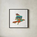 Southwestern Vibes III by Farida Zaman. Shown in a sleek black glass frame for a contemporary gallery look. Available as an archival giclee rolled canvas, fine art paper, or poster print. SKU 36362a.